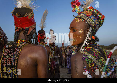 Young man with scarification on his face, Chad Stock Photo - Alamy