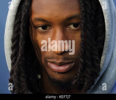 London, UK. 20th Oct, 2017. Todd Gurley at the Los Angeles Rams Press Conference and Practice at Pennyhill Park, Bagshot, ahead of their NFL UK International Series game vs Arizona Cardinals at Twickenham Stadium, London, UK, 20th October 2017  Photo by Keith Mayhew Credit: KEITH MAYHEW/Alamy Live News
