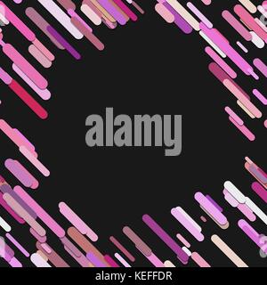 Colored rounded diagonal stripe pattern background - trendy vector graphic from colorful lines with shadow effects Stock Vector