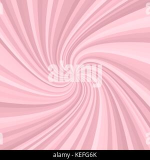 Abstract swirl background - vector graphic design from rotating rays in pink tones Stock Vector