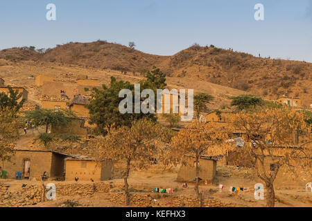 African village in sumbe. Angola Stock Photo
