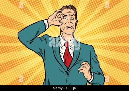 scared male businessman Stock Vector