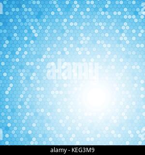 Blue hexagon abstract background concept Stock Vector