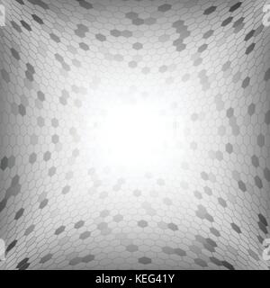 Abstract hexagon pattern grey and white decoration background. You can ...