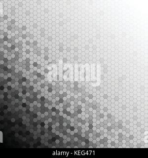 Shade of black hexagon pattern design abstract background concept Stock Vector