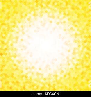 Shade of Orange hexagon pattern design abstract background concept Stock Vector