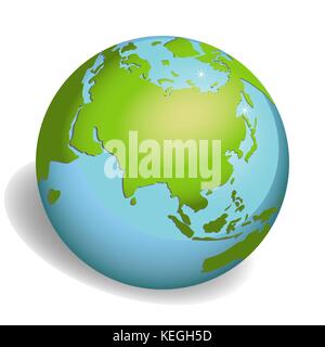 Earth globes isolated on white background Stock Vector