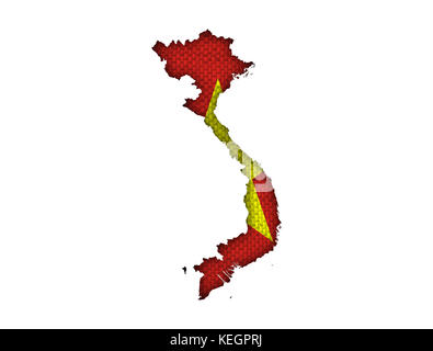 map of vietnam on old linen Stock Photo - Alamy