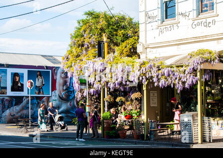 Street scene, Brunswick Street, Fitzroy, Victoria, Australia Stock Photo