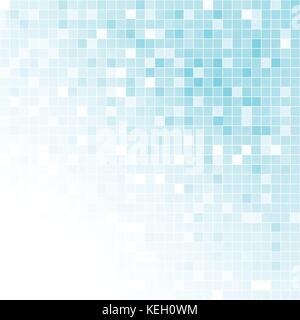Light blue square grid mosaic background in abstract concept vector illustration Stock Vector