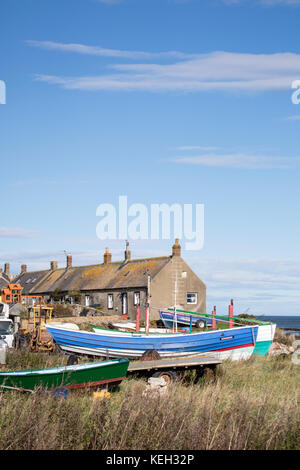 Boulmer a small fishing village on the Northumbrian coast, Northumberland, England, UK Stock Photo