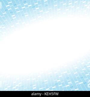 White mosaic grid in perspective view on light blue background with abstract concept Stock Vector