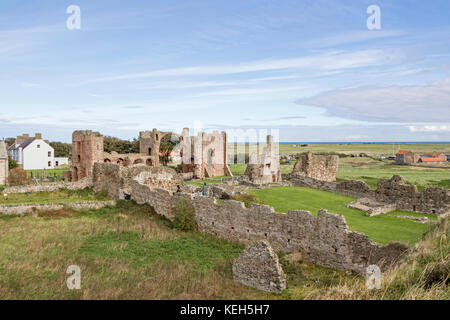 Lindisfarne Priory on Holy Island, Lindisfarne, England, UK Stock Photo