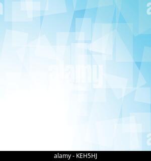 Translucent variety square on blue background for abstract background concept Stock Vector