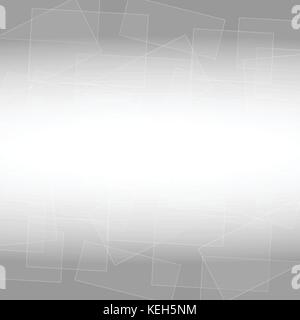 Translucent white variety square on grey background for abstract background concept Stock Vector