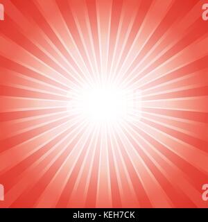 Pink red abstract background with start burst concept Stock Vector