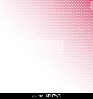 Simple white dots pattern on pink background for abstract background concept Stock Vector