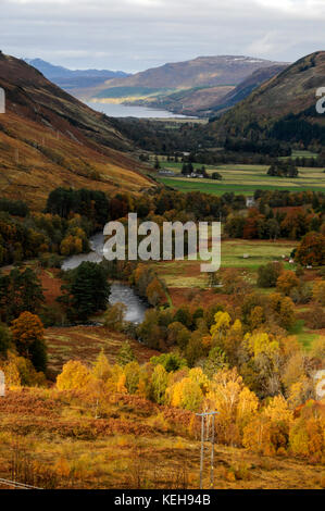Autumn view towards Loch Bloom near Ullapool Stock Photo
