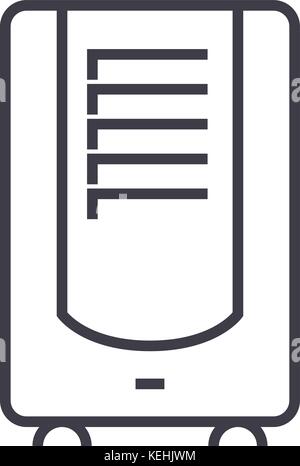dehumidifier vector line icon, sign, illustration on background, editable strokes Stock Vector