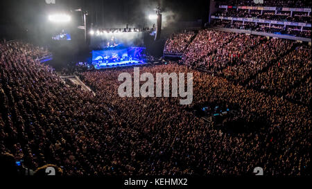 Foo Fighters crowd views at the O2 Arena Featuring: Foo Fighters, Dave ...