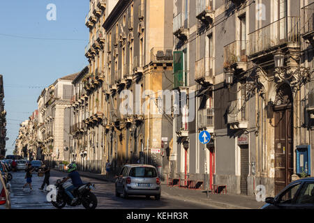 street in catania, Sicily Stock Photo