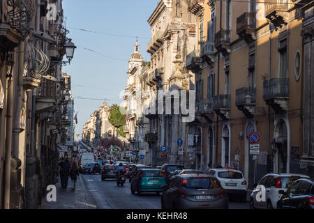 street in catania, Sicily Stock Photo