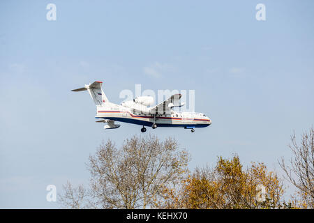 Khabarovsk, Russia - 03.10.2017: Beriev be-200 CHS Plane amphibian of the Ministry of emergency situations of Russia Stock Photo