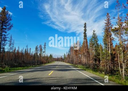 John D Rockefeller Jr Memorial Parkway between Yellowstone and Grand Teton National Parks Stock Photo