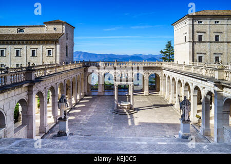 Benedictine Abbey -Montecassino in Italy Stock Photo