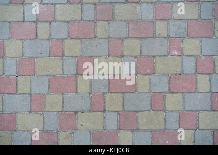 Multicolored paving slabs. background Stock Photo