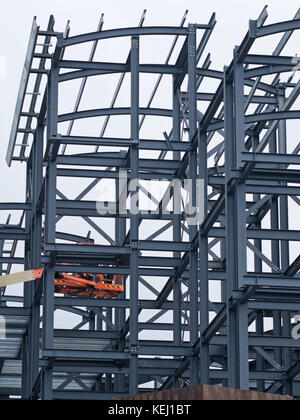 The framework of a building under construction on a UK building site Stock Photo