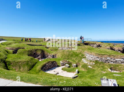 Neolithic settlement of Skara Brae, Mainland, Orkney, Scotland, UK Stock Photo