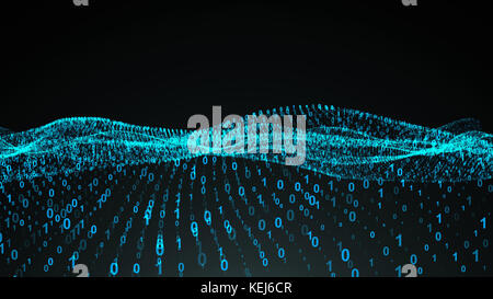 Abstract background with digital numbers. 3d rendering Stock Photo