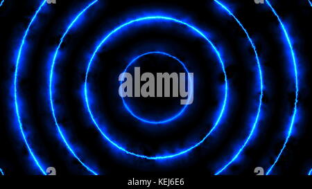 Abstract animated background with energy circles. Stock Photo