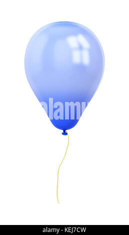 festive dark blue balloon isolated on white Stock Photo