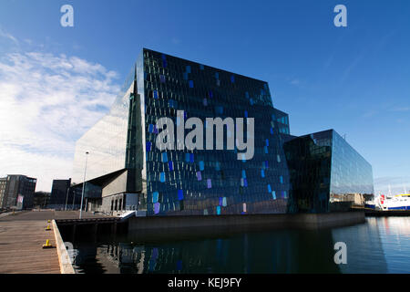 Harpa is a concert hall and conference centre in Reykjavík, Iceland. The opening concert was held on May 4, 2011.  Harpa was designed by the Danish fi Stock Photo