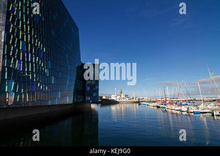 Harpa is a concert hall and conference centre in Reykjavík, Iceland. The opening concert was held on May 4, 2011.  Harpa was designed by the Danish fi Stock Photo