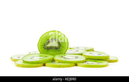 Kiwi Fruit Isolated on White Background (kiwis) Stock Photo
