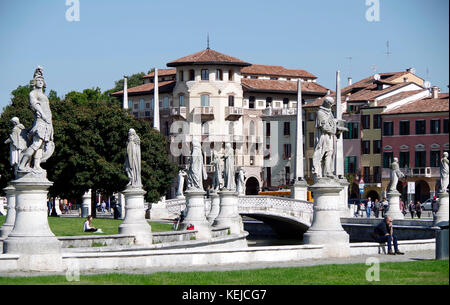 The Prato della Valle, Padua, Italy, a great public space, one of the largest public urban spaces in Europe, Stock Photo