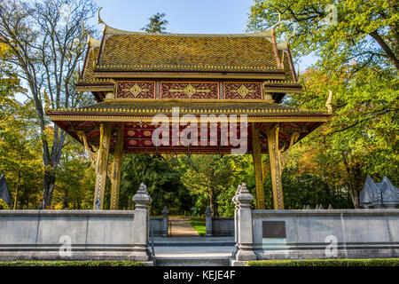 Thai-Sala in spa park in Bad Homburg vor der Höhe, spa town in Germany Stock Photo