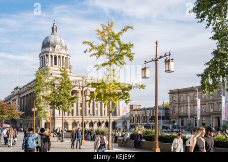 Council House and the Old Market Square, Nottingham city centre, England, UK Stock Photo