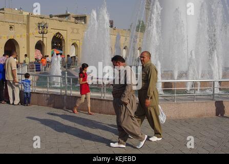 Erbil, the capital of Iraqi Kurdistan: The Main Square at Kirkuk Road Stock Photo