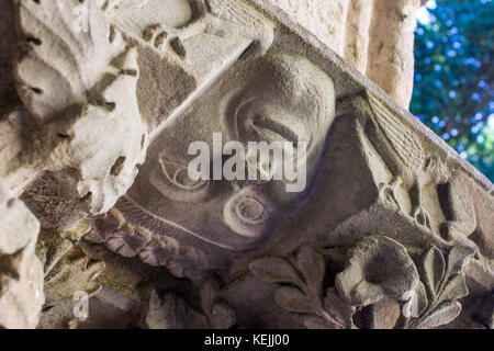 The Abbaye Sainte-Marie de Villelongue, a former Benedictine abbey in Saint-Martin-le-Vieil, Southern France Stock Photo