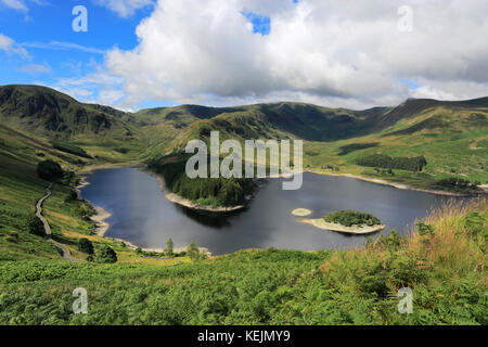 Summer view over Haweswater reservoir, Mardale valley, Lake District National Park, Cumbria County, England, UK Stock Photo