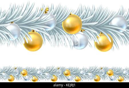 Christmas Tree Wreath Garland Design Stock Vector