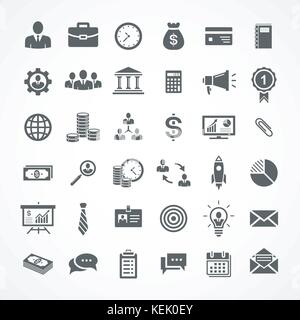 Set of business and finance icons. Vector illustration Stock Vector