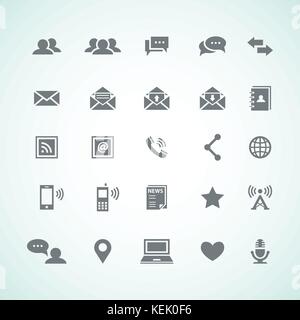 Set of 25 communication icons. Vector illustration eps8 Stock Vector