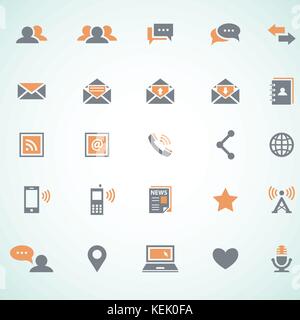 Set of communication icons. Vector eps 8 Stock Vector