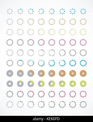 Set of loading icons. Vector eps 8 Stock Vector