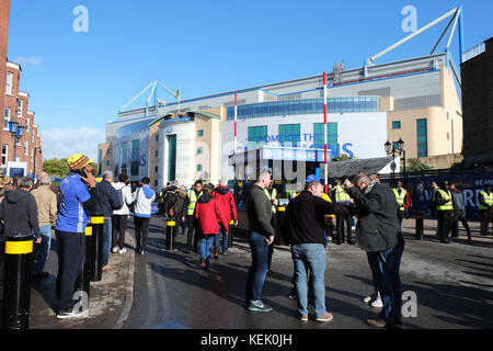 The Brittania Gate entrance of Stamford Bridge Football Stadium home of Chelsea Football Club. Stock Photo